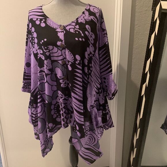 Purple and Black Tunic - Picture 1 of 10